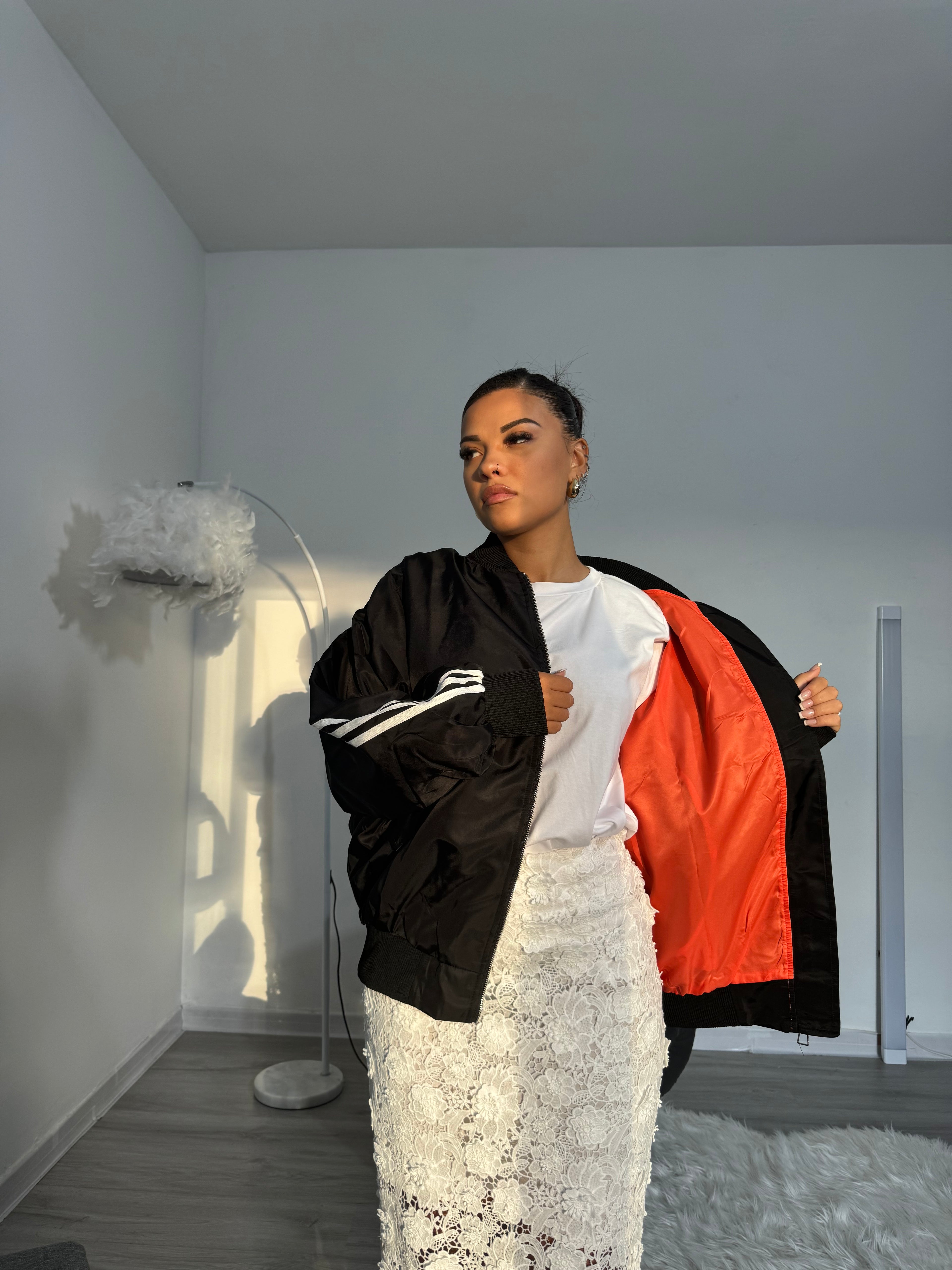 Bomber Sporty Chic nero