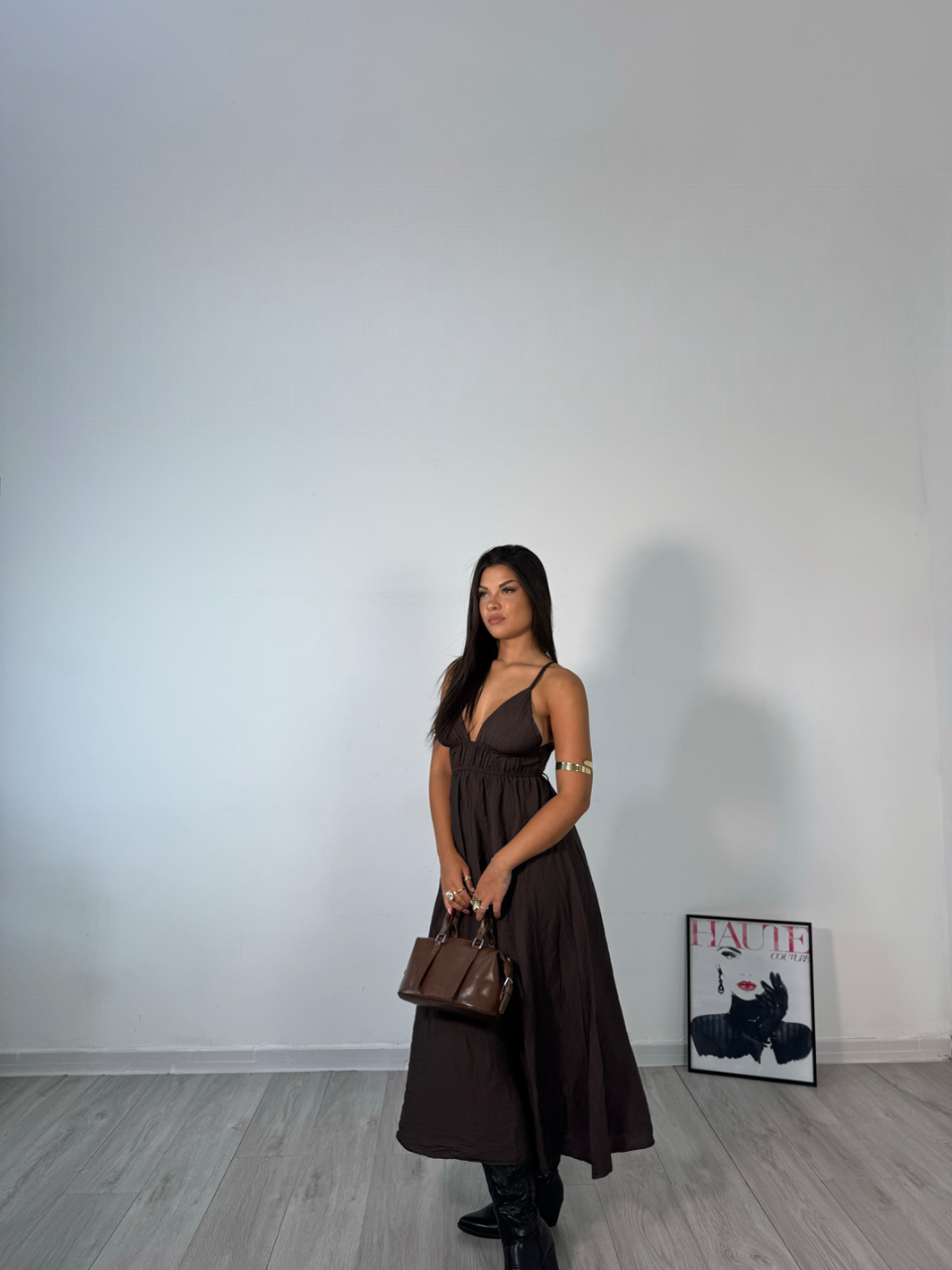 LONGDRESS SIRYA MARRONE
