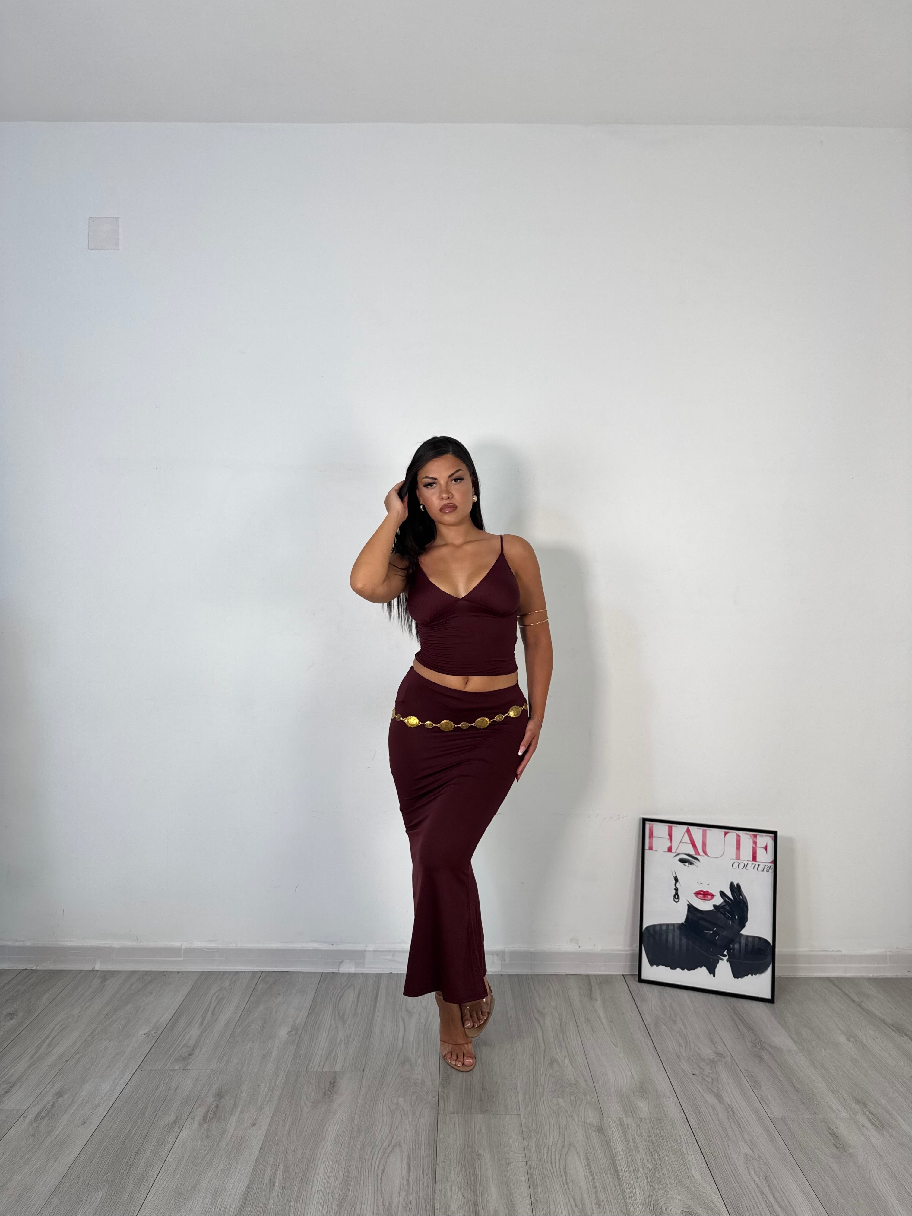 CORDSET MARTA BORDEAUX