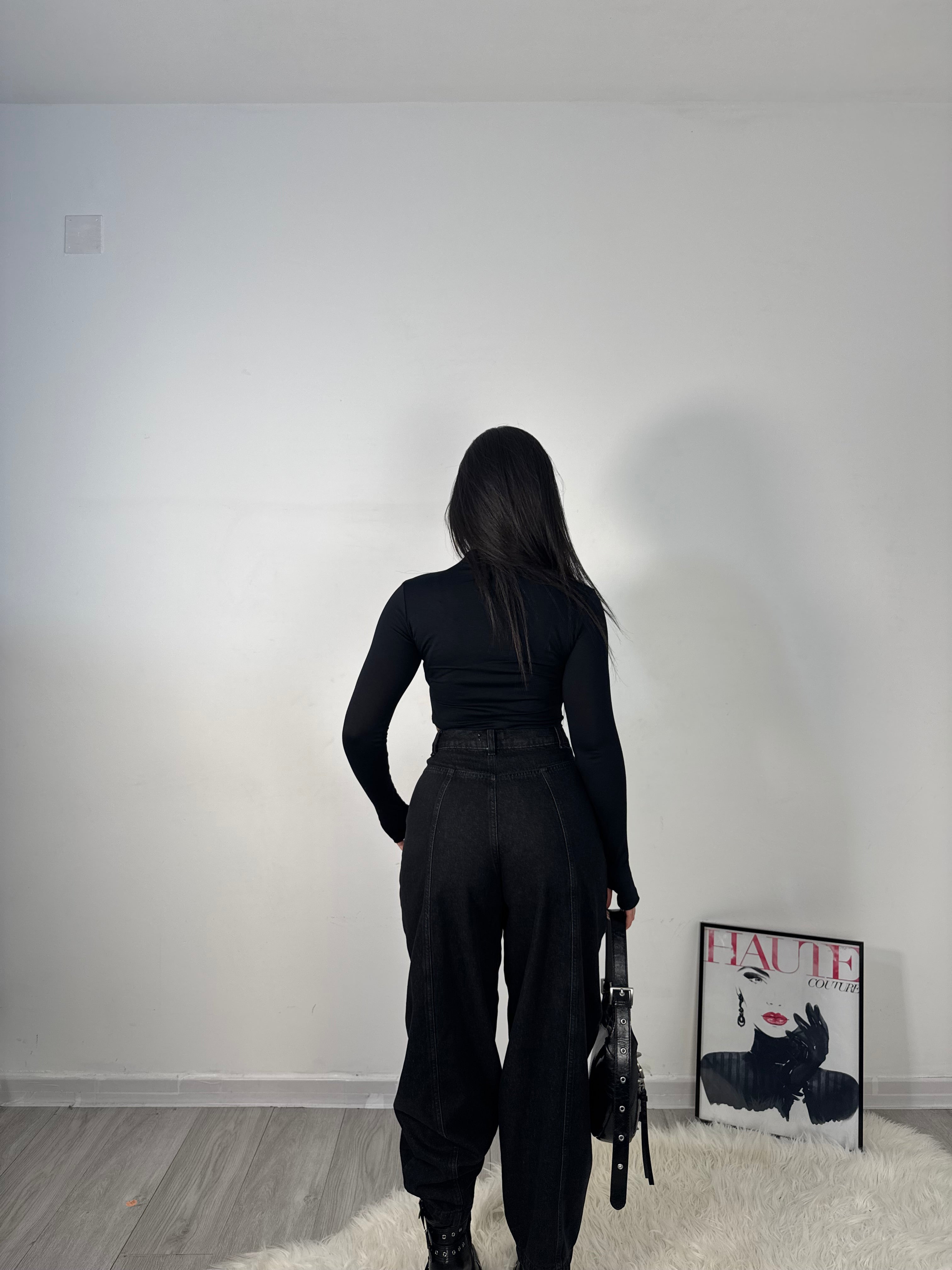MAGLIETTA CROP BLACK