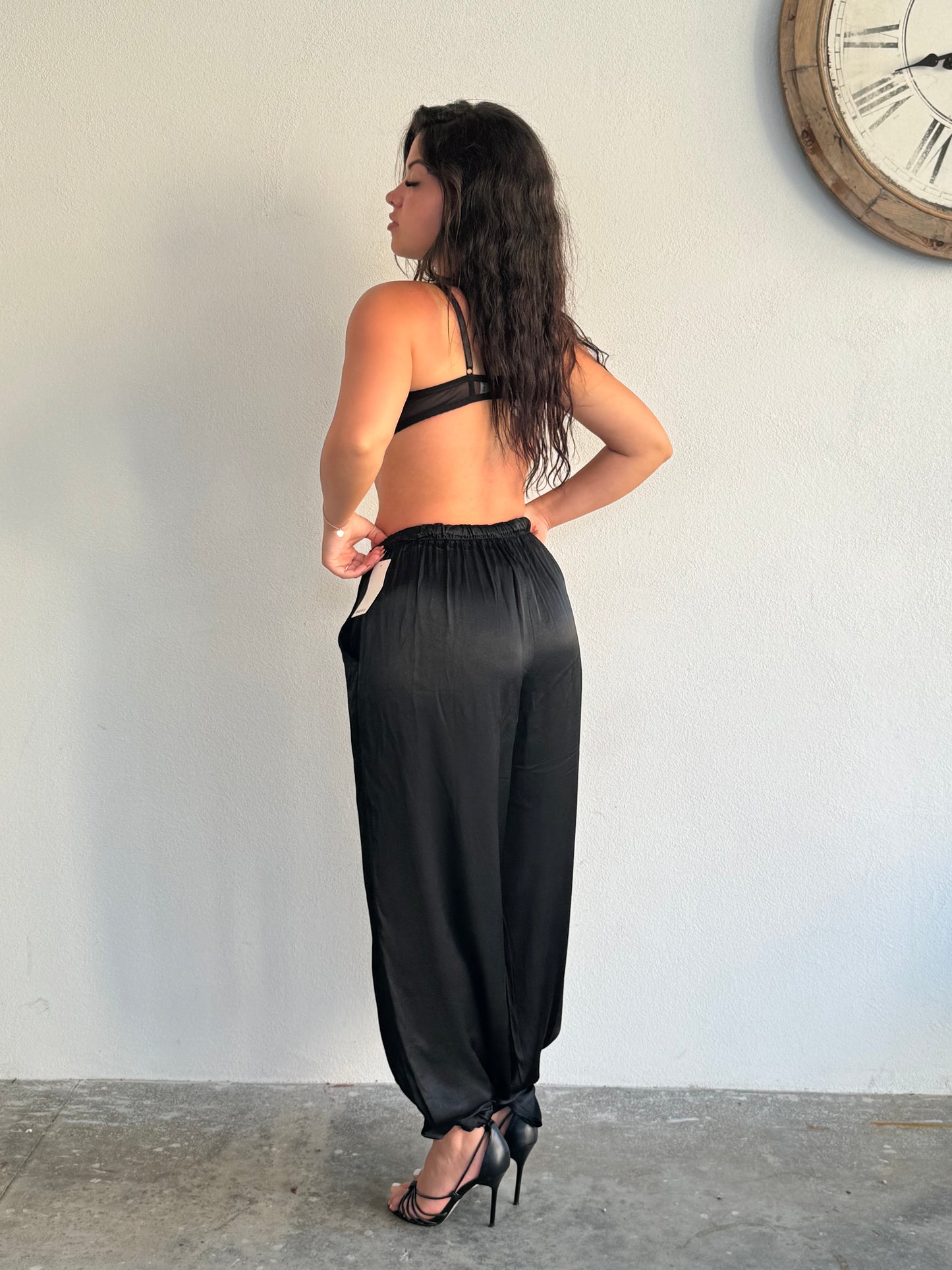 Pantalone Satinato Nero