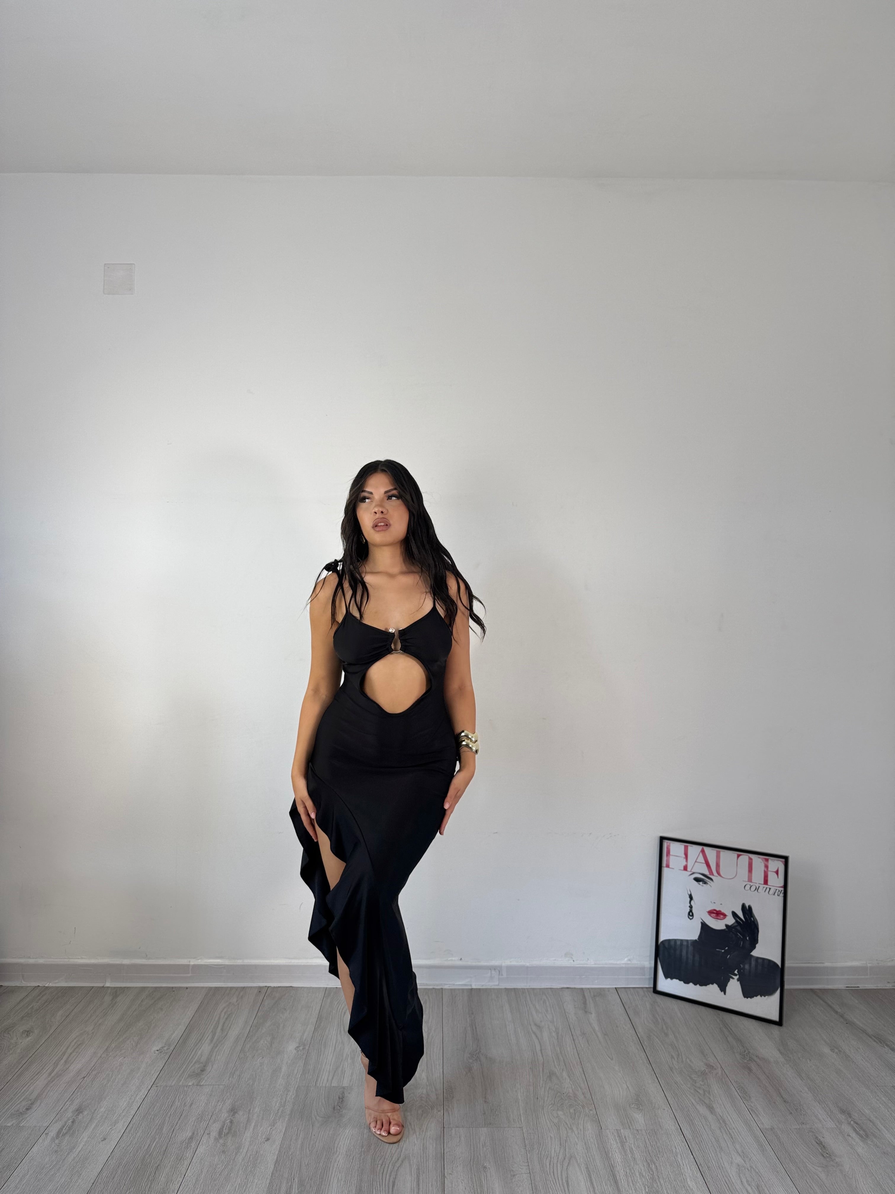 DRESS PUNTO LUCE NERO