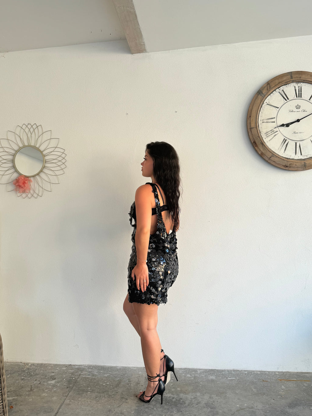 SALOPETTE PAILLETTES NERA