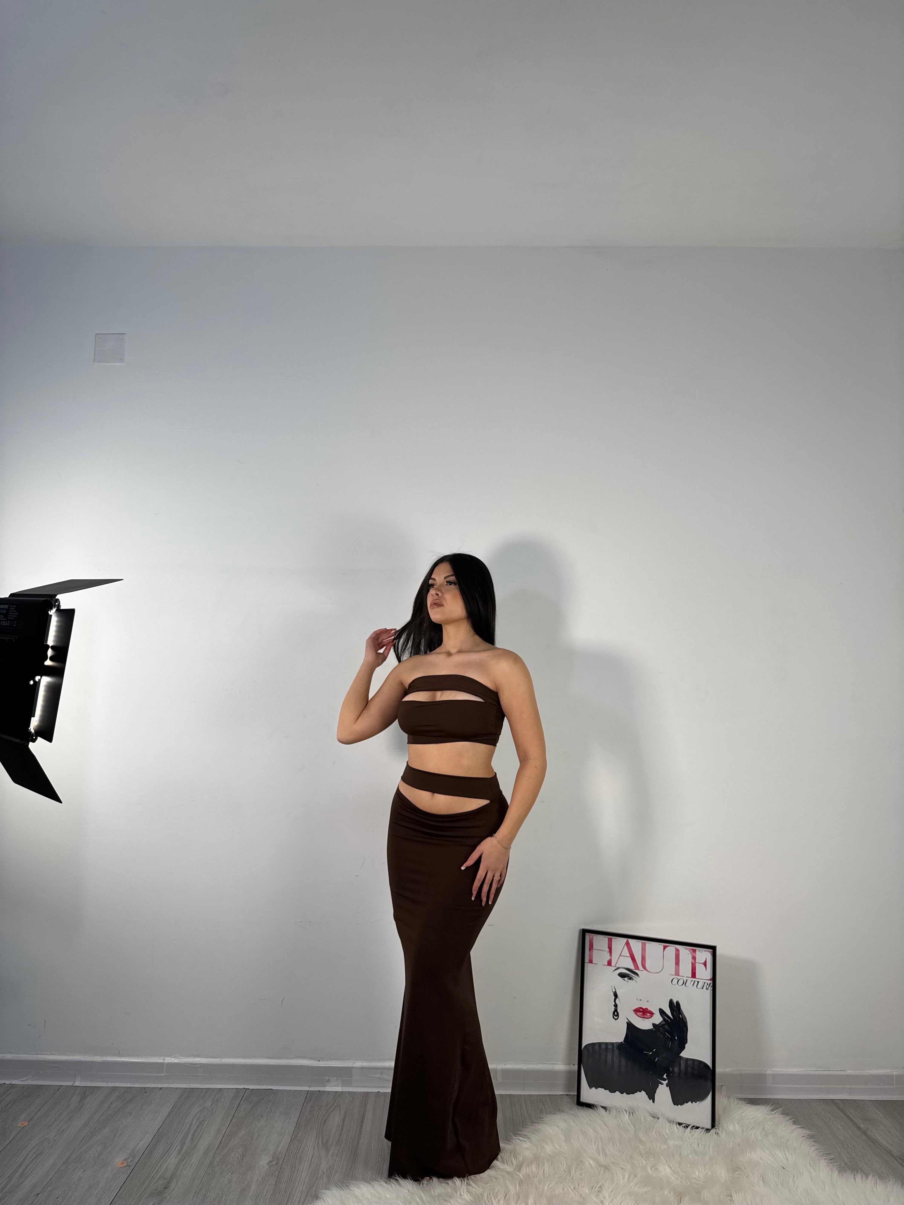 DRESS PENELOPE MARRONE