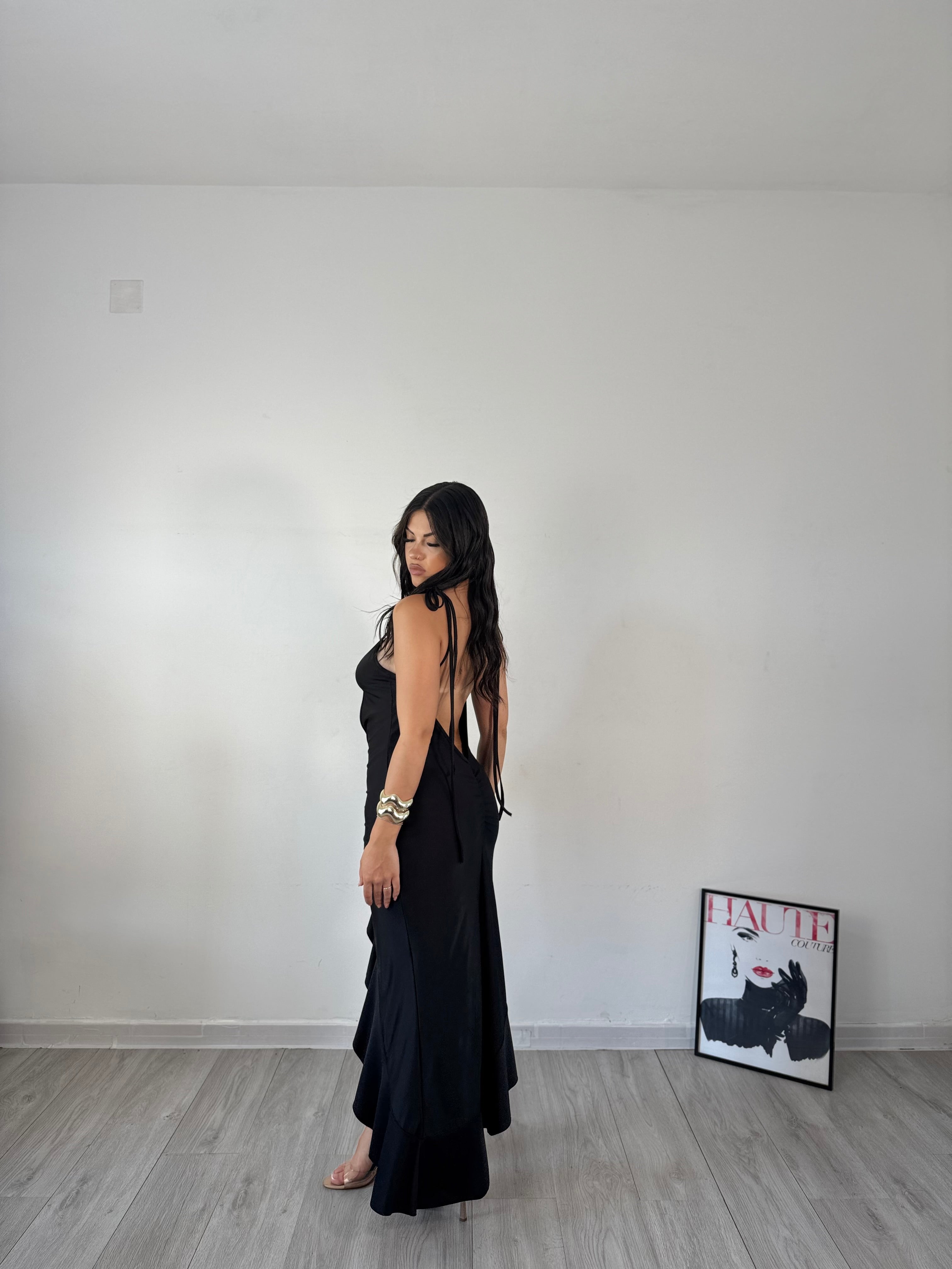 DRESS PUNTO LUCE NERO