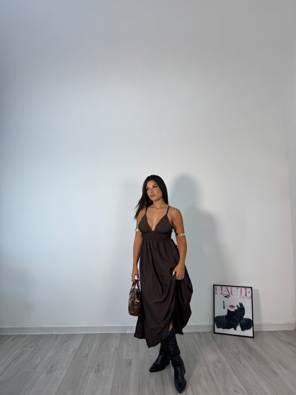 LONGDRESS SIRYA MARRONE