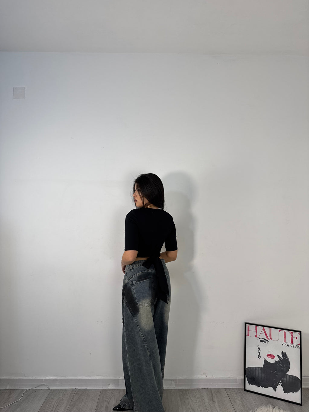 T-SHIRT CROP BLACK