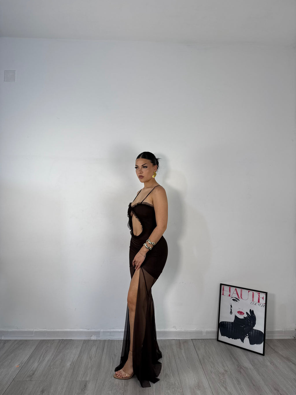 LONGDRESS SELENA MARRONE