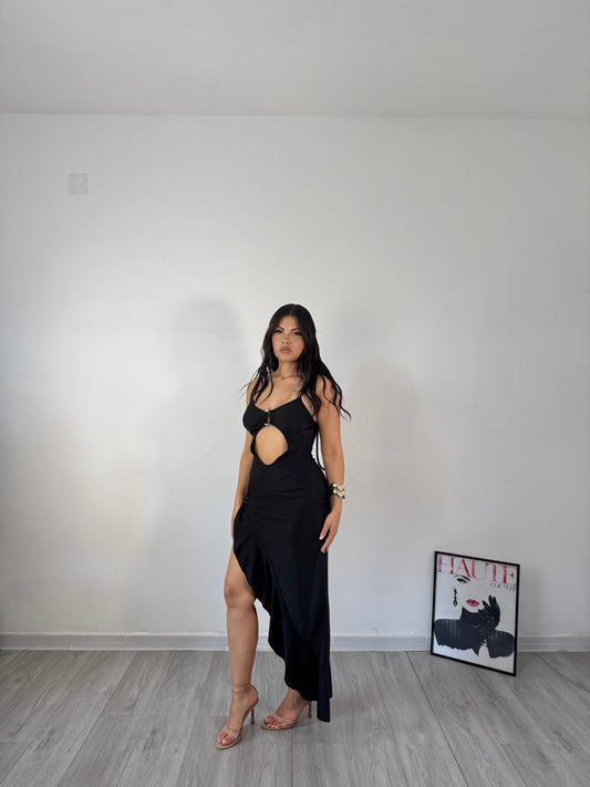 DRESS PUNTO LUCE NERO