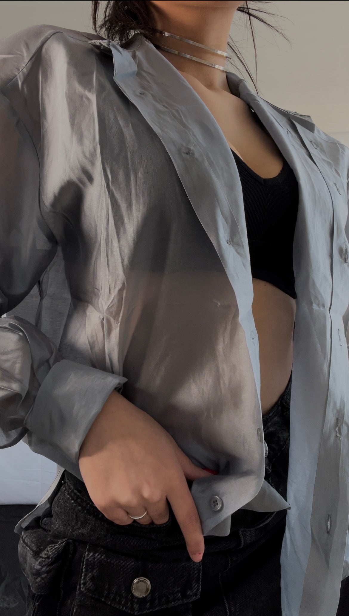 Camicia in satin