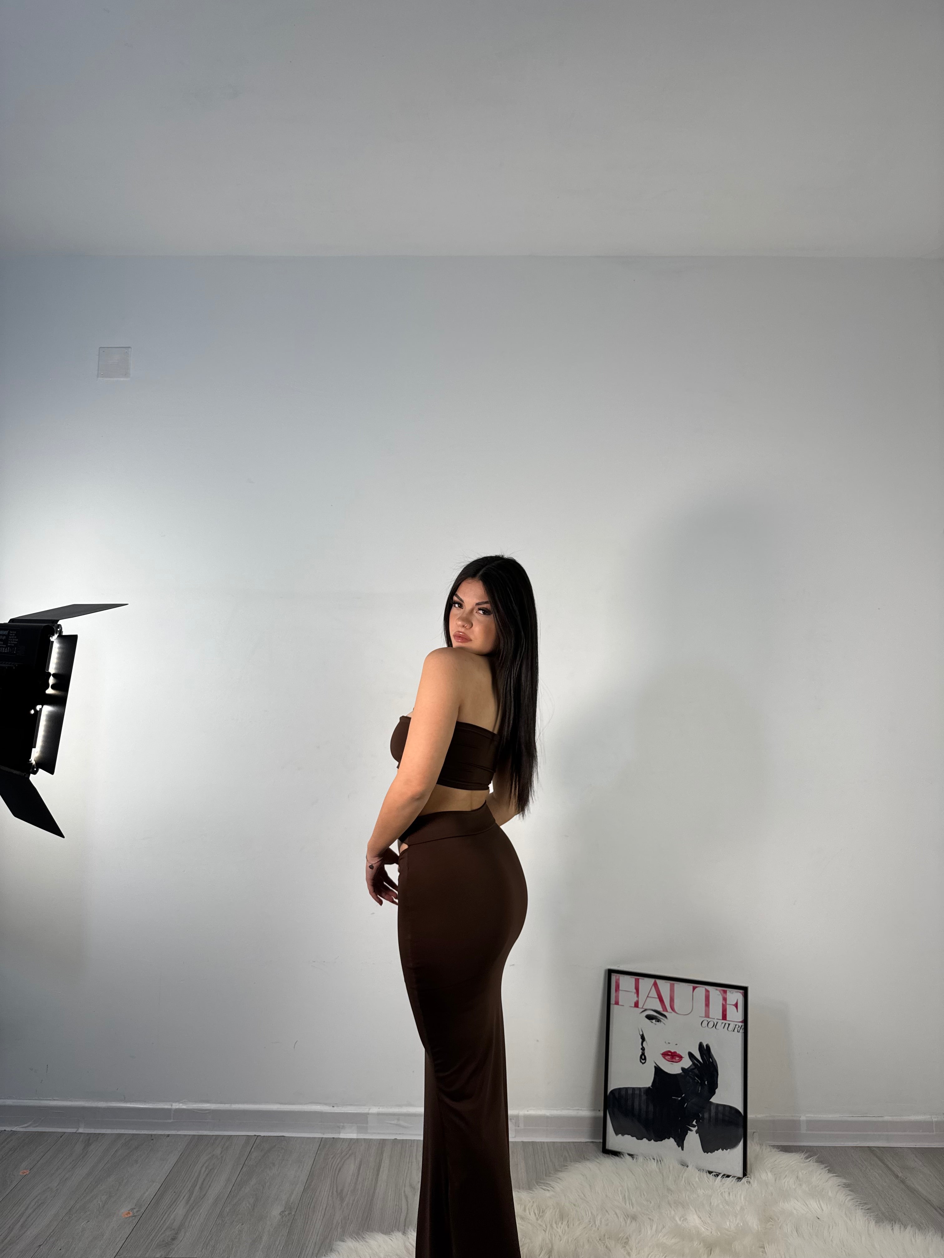 DRESS PENELOPE MARRONE