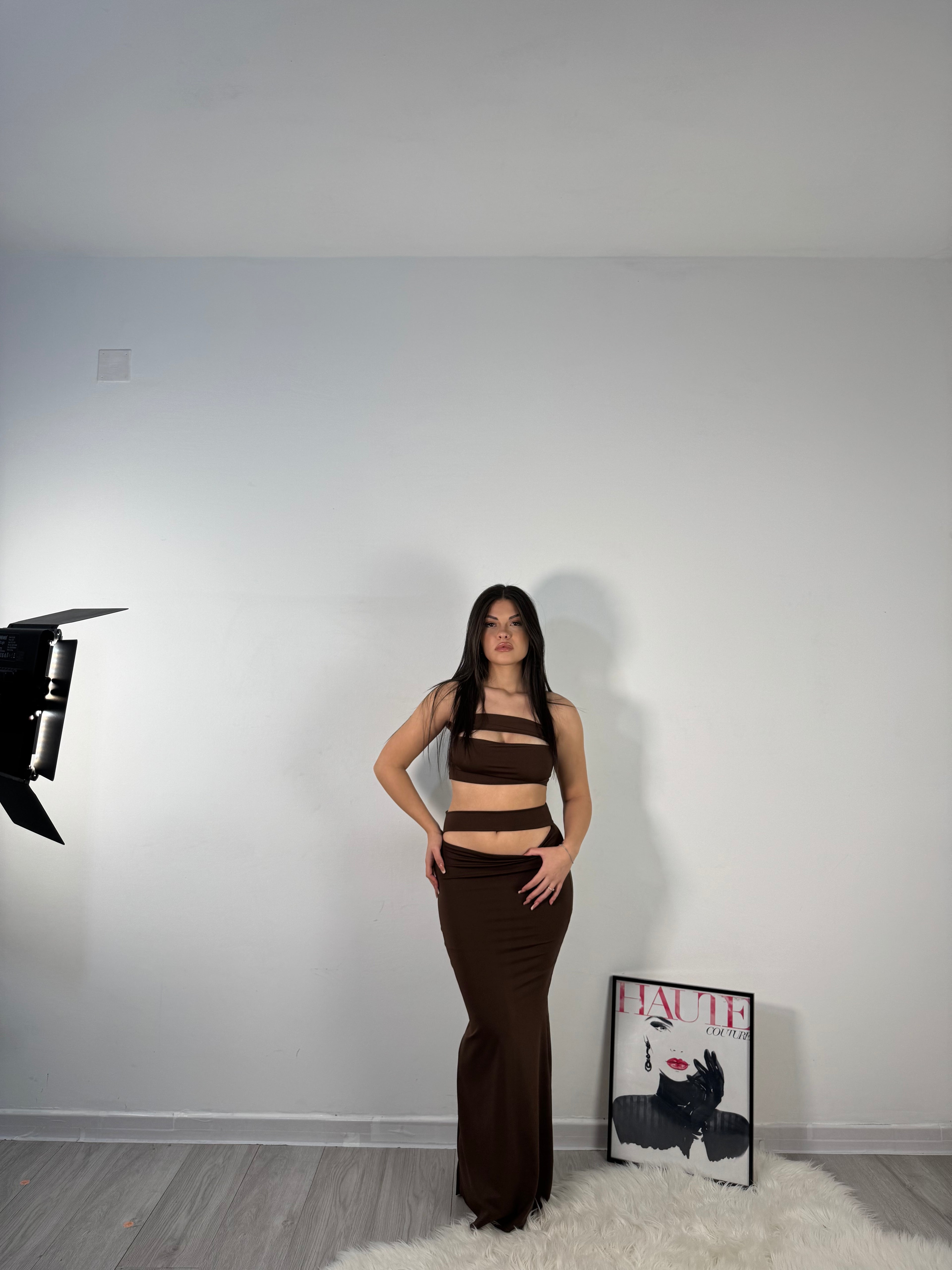 DRESS PENELOPE MARRONE