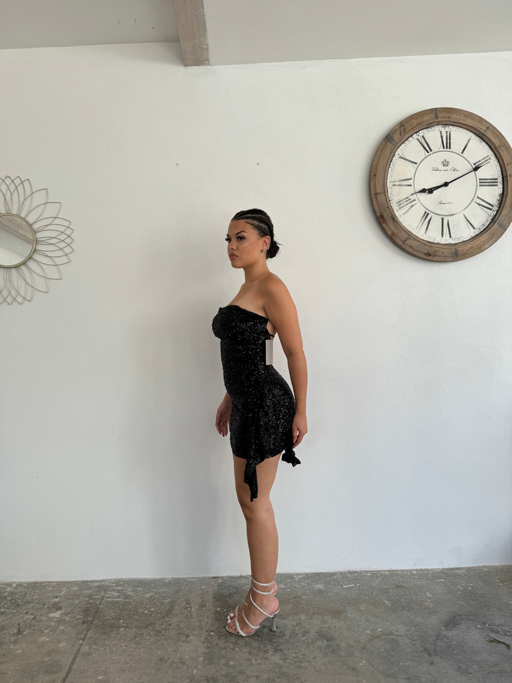 MINIDRESS PAILLETTES NERO