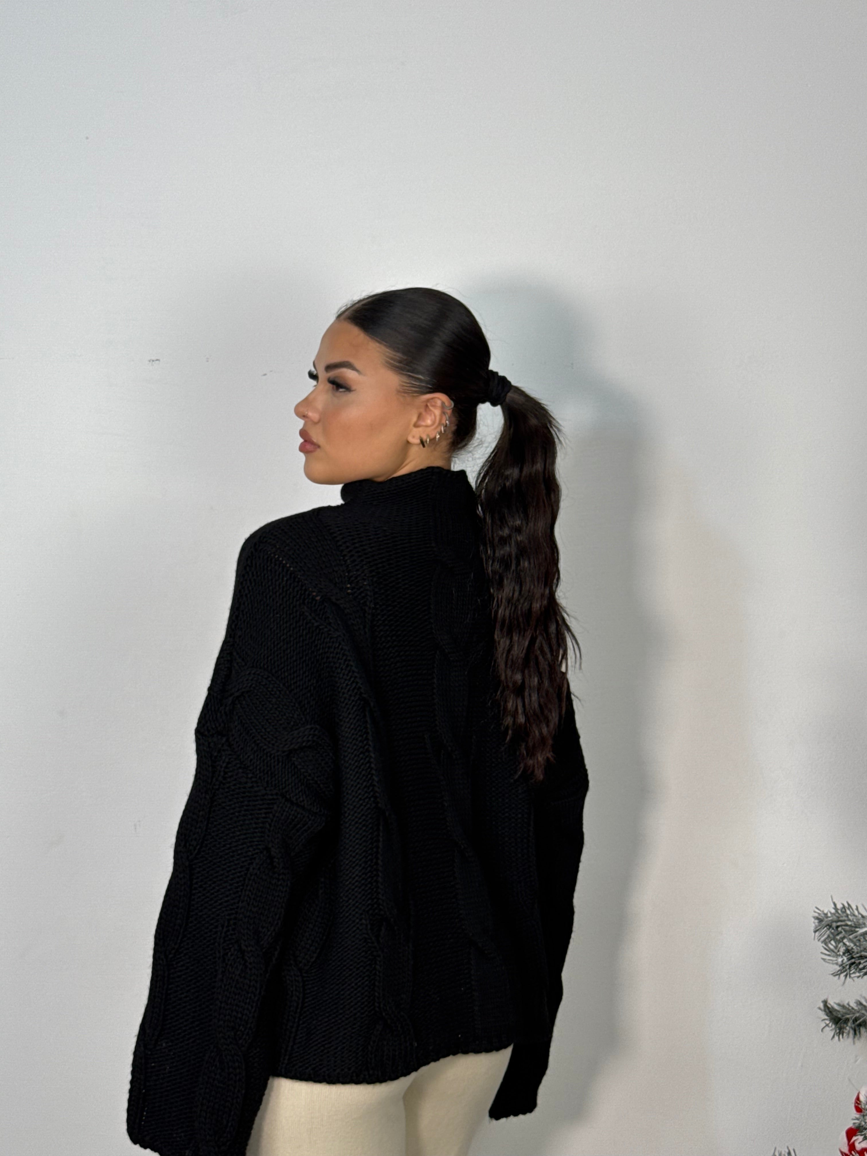 PULL TRECCIA NERO