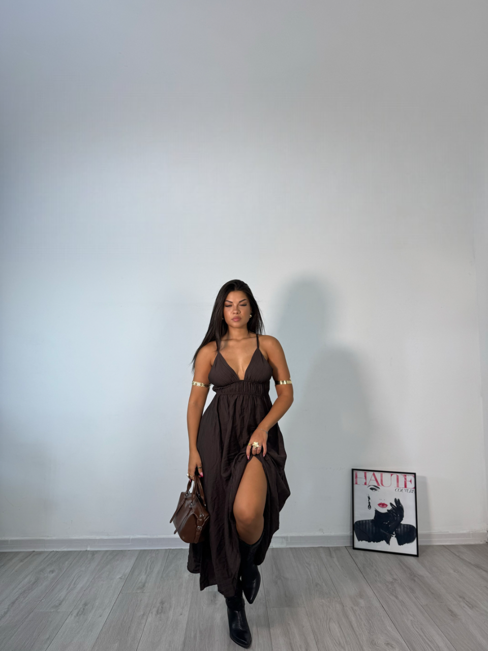 LONGDRESS SIRYA MARRONE