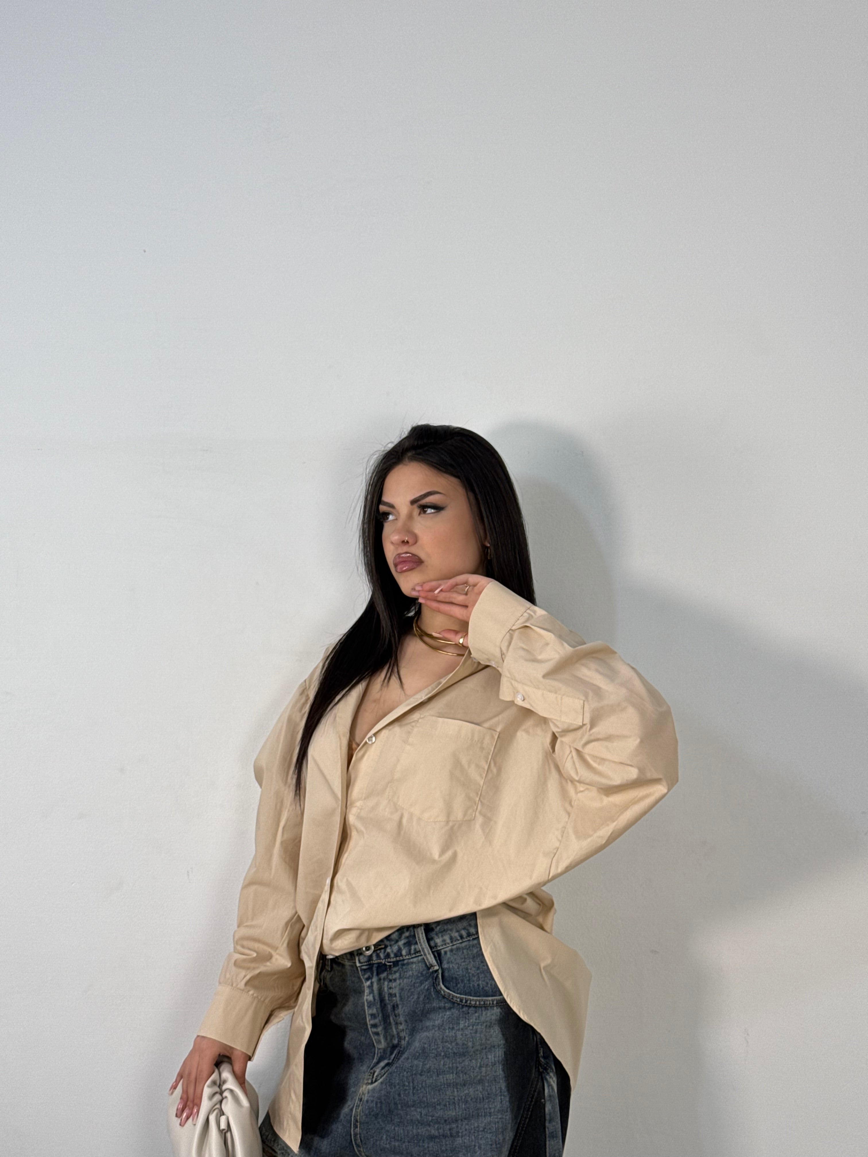 CAMICIA OVER BEIGE