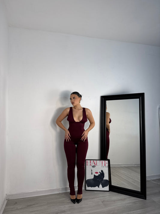 JUMPSUIT WOMAN BORDEAUX