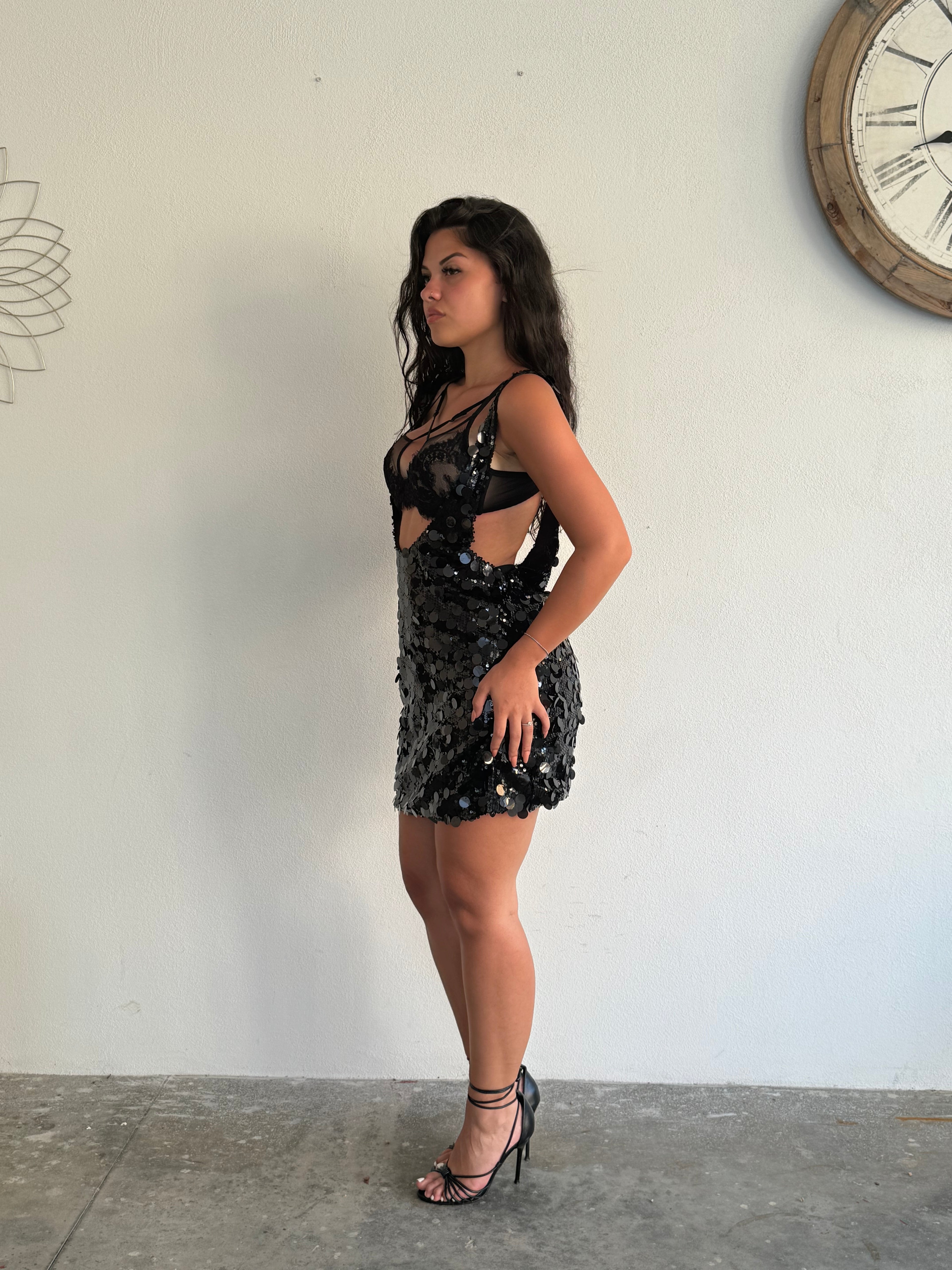 SALOPETTE PAILLETTES NERA