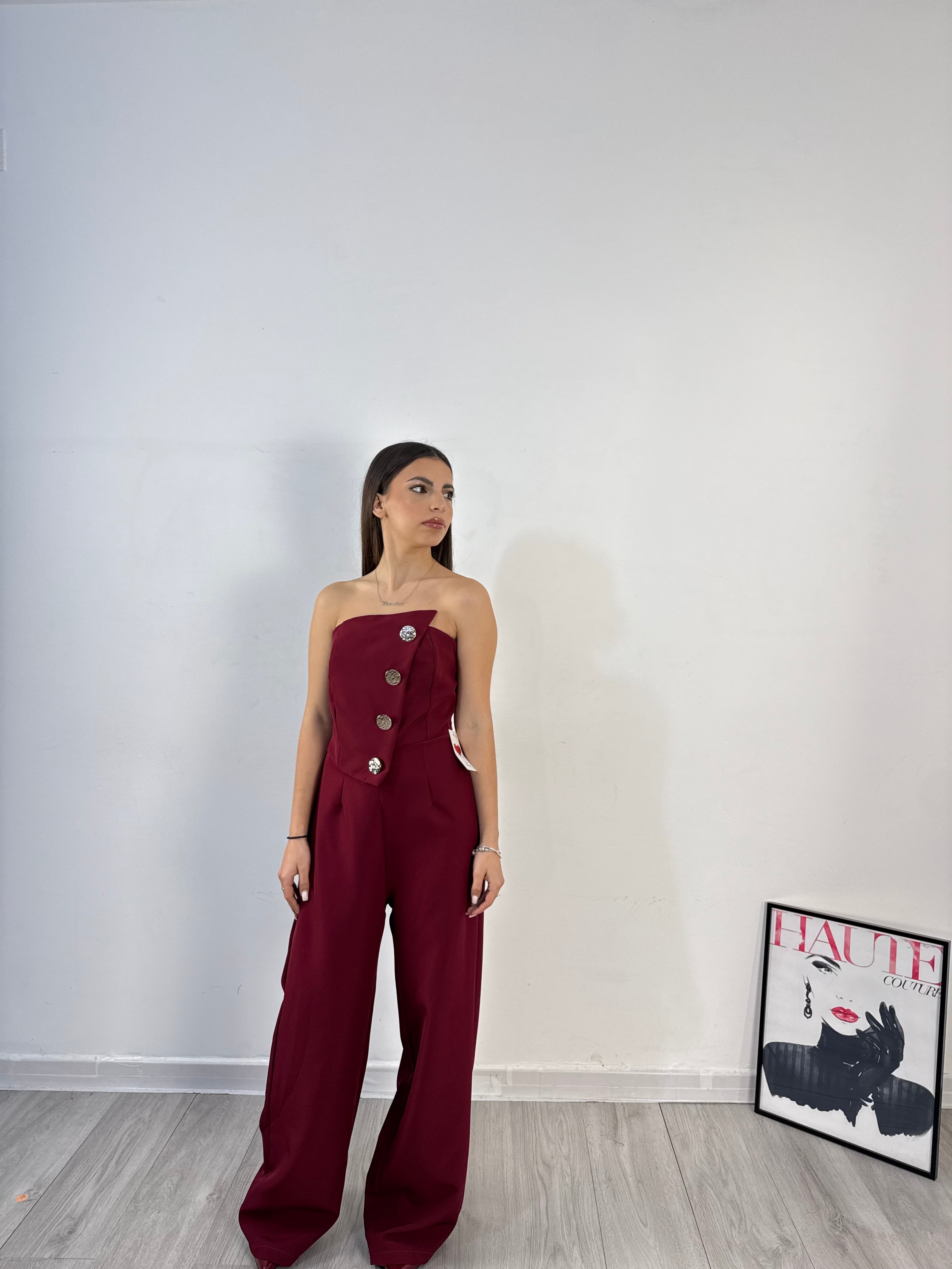 JUMPSUIT LADYLIKE BORDEAUX