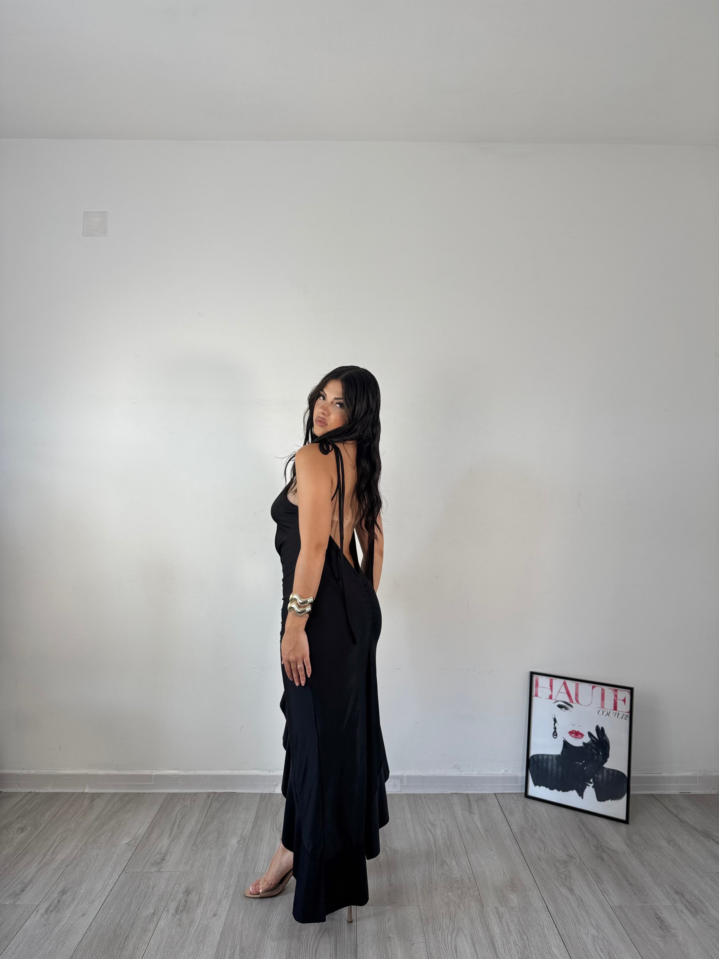 DRESS PUNTO LUCE NERO
