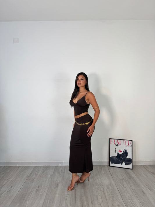 CORDSET MARTA MARRONE