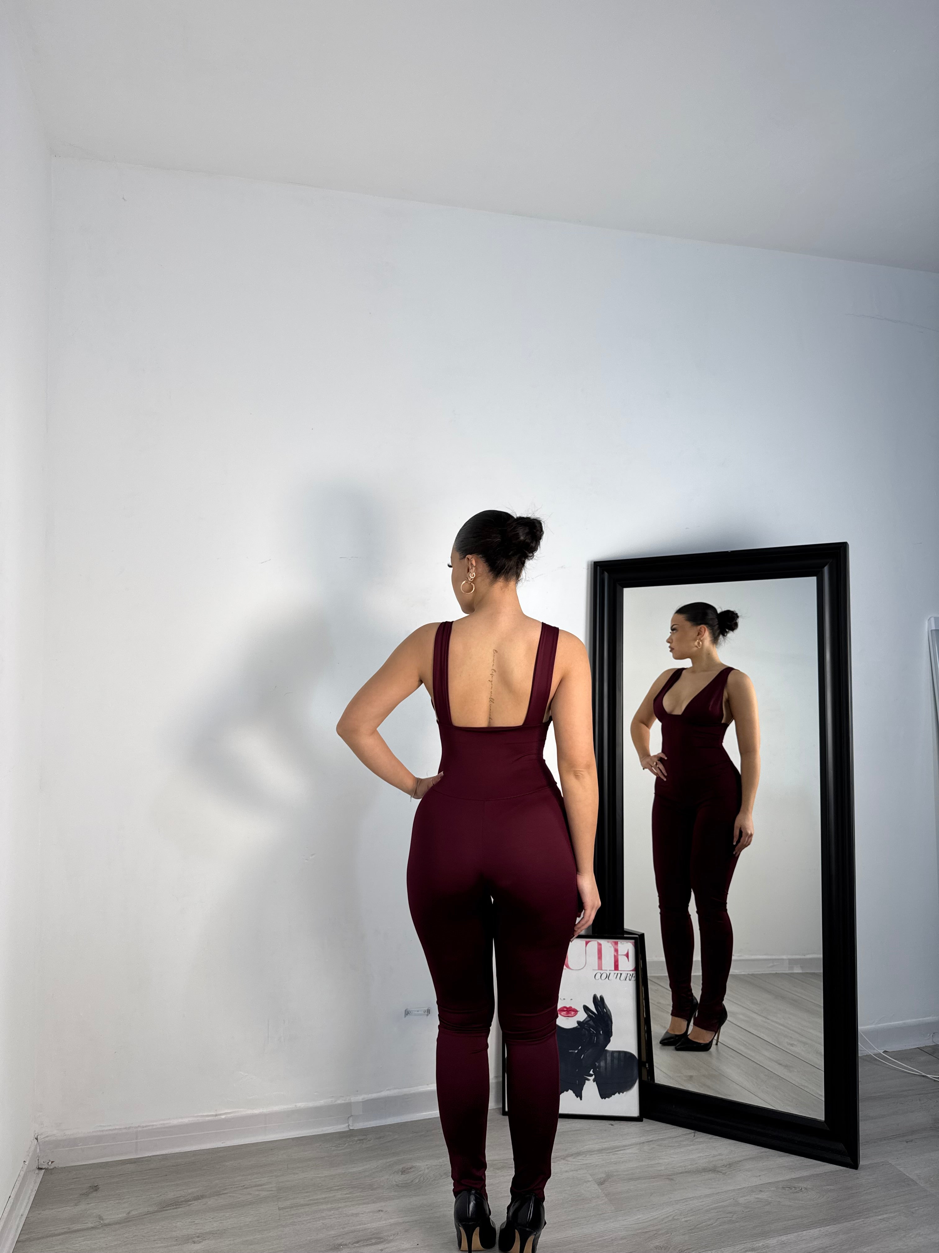 JUMPSUIT WOMAN BORDEAUX