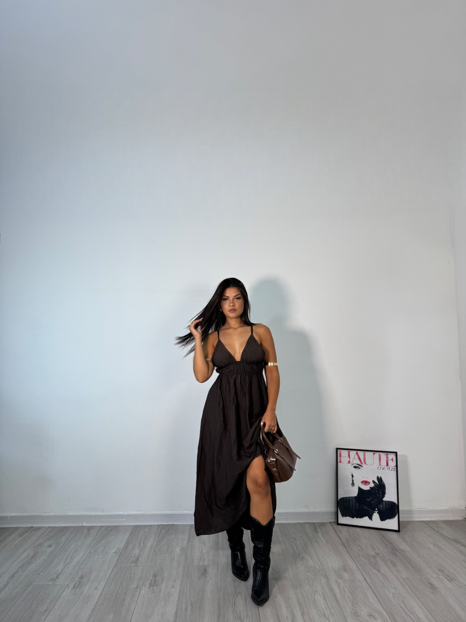 LONGDRESS SIRYA MARRONE