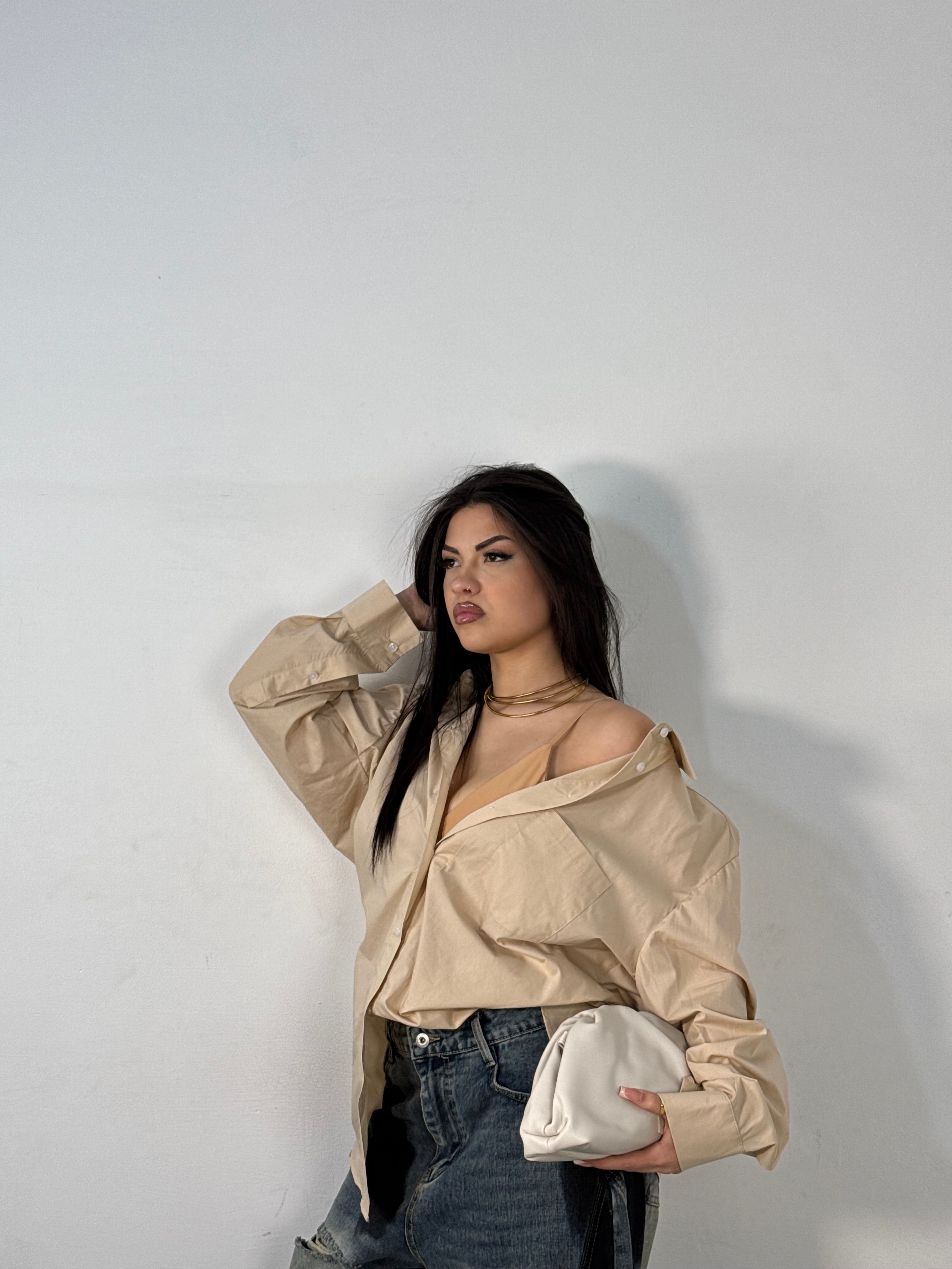CAMICIA OVER BEIGE