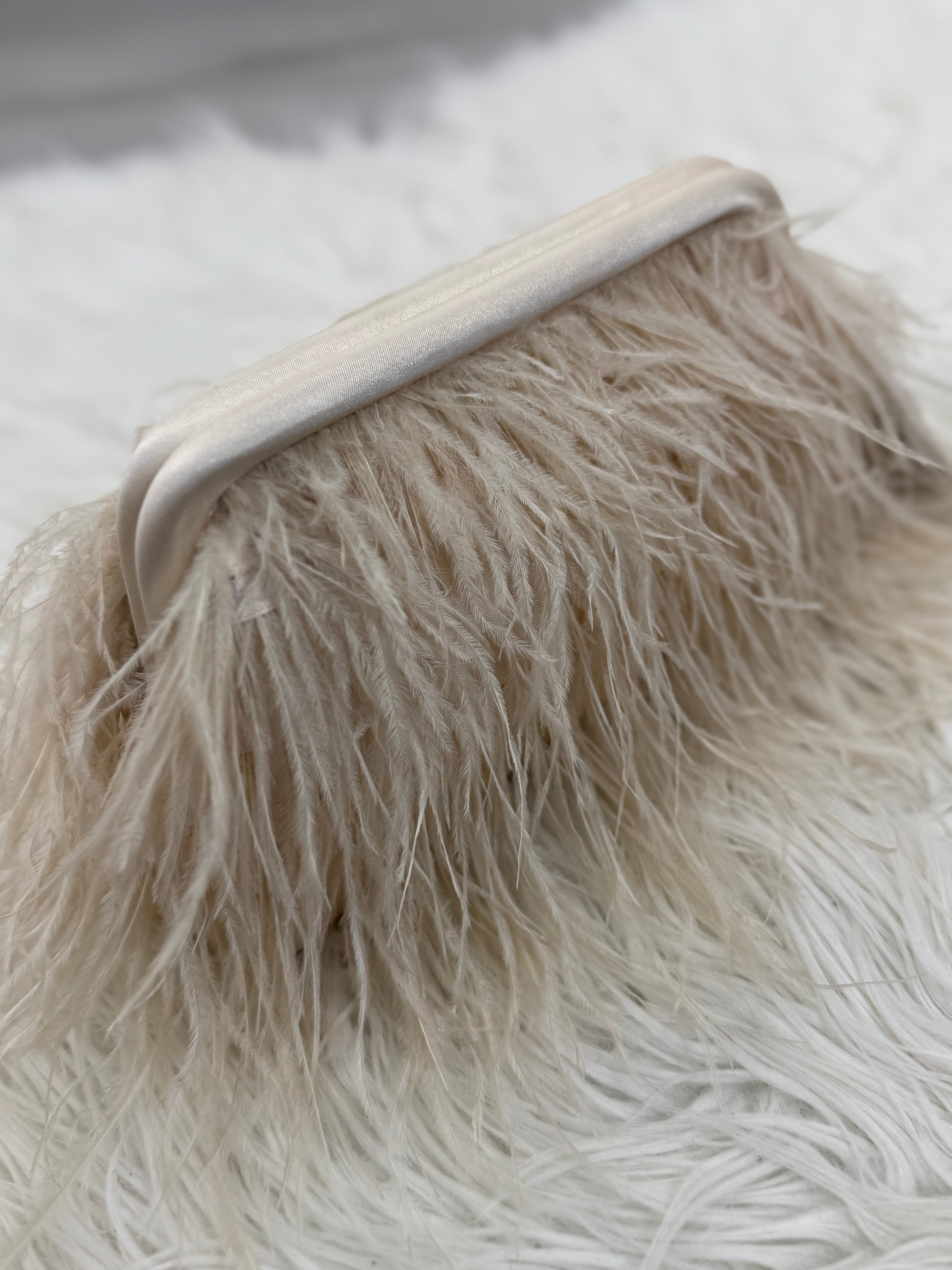 CLUTCH PIUME BIANCA