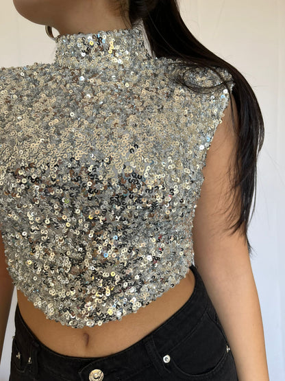 Crop Top paillettes